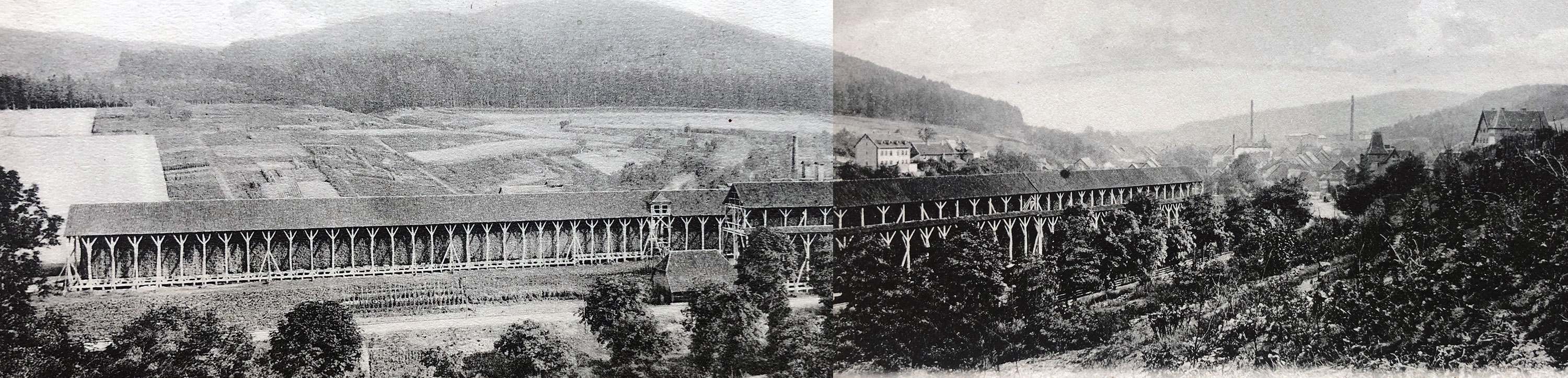 Gradierwerk-Paar im Ort Bad Salzdetfurths